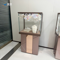 Vitrine de Comptoir LED pour Bijoux, Petite Vitrine de Table Verrouillable en Verre Robuste et Écologique pour Magasin