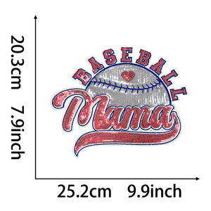 Bóng Chày Mama <span class=keywords><strong>Sequin</strong></span> Vá Sắt Trên Đính Cho Mẹ Áo Sơ Mi Áo Khoác Mũ | Lấp Lánh Long Lanh Bóng Chày Mẹ Chuyển Cho Tự Làm Trang Trí - Product Image 6