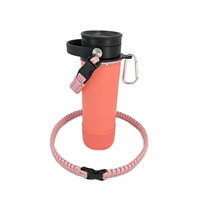 Nouvelle Conception Sangle d'épaule rose en Paracord 550 pour Bouteille d'eau – Accessoire Durable