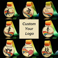 Médailles personnalisées en métal moulé sous pression 3D pour triathlon, marathon, course à pied, publicité sportive, avec impression typographique