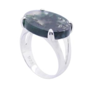 Personnaliser Gemstone Wide Cuban Curb Link Chain Brown <strong>Tiger</strong> <strong>Eye</strong> Green Malachite Onyx Rectangle Signet <strong>Ring</strong> - Product Image 2