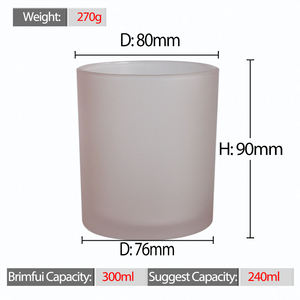 Portavelas Minimalista <span class=keywords><strong>de</strong></span> Vidrio Blanco Puro, Frasco Vacío Sin Etiqueta, Almacenamiento Invisible, Objeto <span class=keywords><strong>de</strong></span> Meditación y Concentración - Product Image 2