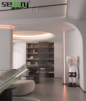 Offre Spéciale LED Canal Diffuseur Lumière Linéaire Plafond Plâtre PC Couverture Diffusée Dissipation Thermique T-Slot pour Villas Aluminium