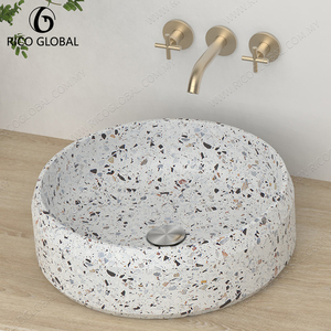 Lavabo Moderno de Superficie Sólida de Terrazo, Marca OEM Modelo DS-1431A, Colección de Lavabos Elegantes de Venta al por Mayor de Fábrica - Product Image 4