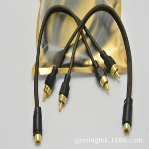 <b>Rca</b> <b>Audio</b> <b>Cable</b> 1 To 2 Splitter Pure Copper Male Female Connector For Car <b>Audio</b> Amplifier Wiring - Product Image 3