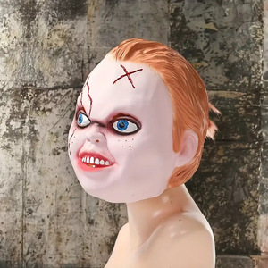 ตุ๊กตาผี Chucky หน้ากากคืนชีพฮาโลวีนน่ากลัวเล่น NPC ชุดหูฟังคอสเพลย์ - Product Image 4