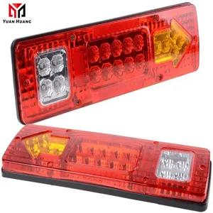 Kuyruk işık kırmızı beyaz Led kamyon römork çiftlik 12V 24V araç fren dönüş ok birleşik lamba Pickup için