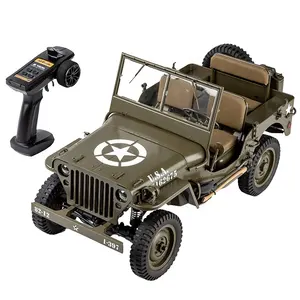 FMS ROCHOBBY Scaler 1941 MB, Willys sistem pencahayaan LED 1 6 skala 4WD 2.4G semua medan untkuk sasis kontrol Radio RC 4X4