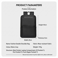 Mochila Expandible para Portátil, Impermeable, Transpirable, Resistente, para Uso Diario, Negocios, Gran Capacidad, para la Escuela