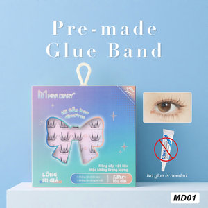 Kit d'extension de cils fait main, logo personnalisé, cils synthétiques réutilisables auto-adhésifs, volume, faux cils <span class=keywords><strong>6</strong></span> rangées, épaisseur 0,07 mm - Product Image 1