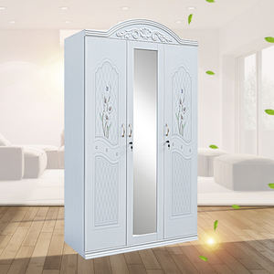 ゴドレジ アルミラ デザインズ ミラー付き KDスチール製寝室家具 3ドアワードローブ 業務用家具、家庭用家具 モダンメタル - Product Image 2