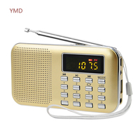 Radio FM Multifuncional Mini L-218 con Altavoz, Súper Recepción, Linterna LED, Carga USB-C, Soporte para Tarjeta de Memoria de Plástico