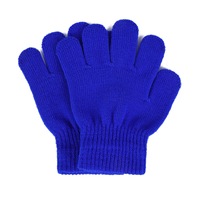 Gants chauds d'hiver pour enfants avec doigts complets mitaines tricotées extensibles style uni mignon pour le sport et l'utilisation quotidienne pour garçons filles