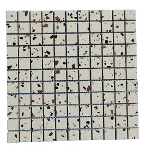 Mixed Color Cheap Square Shape Cement Terrazzo Mosaic For Bathroom Kitchen Wall Tiles