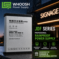 Alimentation à découpage AC/DC WHOOSH IP62 400W 12V 33.3A pour enseignes lumineuses à LED recouvertes, garantie 2 ans