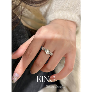 Anillo de Calabaza King Silver Jewelry, Plata de Ley S925, Anillo de Moda para Mujer, Regalo - Product Image 5