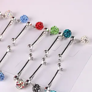 Rhinestone fashion jewelry muslim dangling hijab pins scarf clips