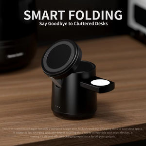 Venta caliente 15W soporte de carga rápida cargador inalámbrico magnético para <span class=keywords><strong>Anker</strong></span> 15W Metal plegable magnético inalámbrico carga rápida - Product Image 6