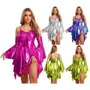 ชุดเต้นรำผู้หญิง ชุดเมทัลลิกสำหรับงานปาร์ตี้ งานกลางคืน ขายส่ง ชุดแสดงโชว์ ผลิตเสื้อผ้า - Product Image 1