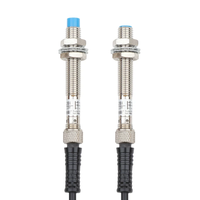 Sensor de Proximidad Inductivo M8, Conector M12, 2 mm, NPN NO NC, PNP NO NC, 4 Tipos, IP67, 2 kHz, RoHS
