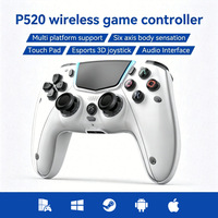 Manette de jeu sans fil à 6 axes avec éclairage RGB pour PlayStation5/Pro/Slim/PC/Steam, macro turbo, sans dérive, effet Hall, pour le gaming