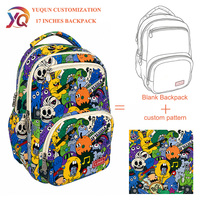 Sac à dos de grande capacité à motif de dessin animé, plusieurs poches, léger, sac à dos de voyage, sac d'école pour enfants et adolescents, OEM
