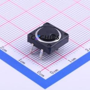 SKHCBFA010 Tactile Switch Through hole Component (THT)-4P,12x12mm Switch Single Pole Single Throw Round Button Through Hole 12mm - Product Image 1