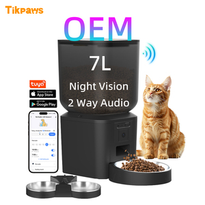 Comedero Automático para Mascotas OEM de 7L con Cámara, Video en Tiempo <span class=keywords><strong>Real</strong></span>, Grabación de Voz, Dispensador de Comida para 2 Gatos, Comedero Automático para Perros con Temporizador - Product Image 1