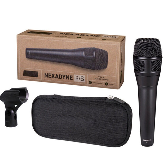 NEXADYNE 8/S Supercardioid Dynamic Vocal Microphone for Professional Live Vocal Performance with Mic Clip and Carrying Case
