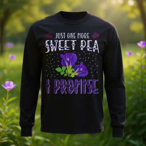 T-shirt a maniche lunghe Sweet Pea Lover, girocollo, unisex, per adulti, abbigliamento promozionale, stampa digitale, prodotto in Cina A27286 - Product Image 2