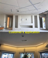 Profilé LED en alliage d'aluminium anodisé en gros, dissipateur de chaleur, diffuseur de bande LED pour plafond/mur