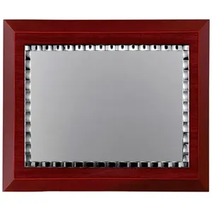 Plaque de Commémoration en Métal Argenté avec Bordure Décorative et Étui - Product Image 1