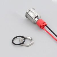6mm 8mm 10mm 12mm Metal LED piloto Panel Dash señal luz de advertencia 15cm Cable coche barco marino luz indicadora