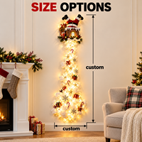 En stock, décorations murales LED de Noël, rennes dorés volants, étoiles, lumières nuageuses pour la maison, le salon, l'escalier, lampes d'ambiance pour les fêtes