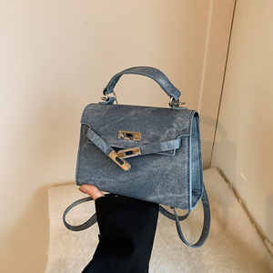 Sac à main Kelli carré horizontal avec fermoir à texture, style rétro, nouvelle mode, tendances urbaines, polyvalent, pour le marché international - Product Image 5