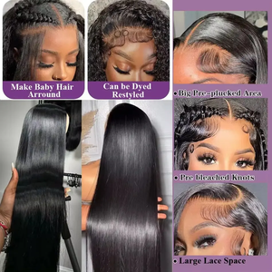 S Transparent Lace Front Perruques Brésiliennes Perruques de Cheveux Humains pour les Femmes Noires Brésilien Vierge Cheveux 13x4 180 Densité Lace Front Perruque - Product Image 6