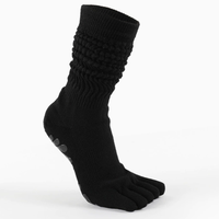 OEM Chaussettes antidérapantes pour femmes Ballet Yoga Pilates Chaussettes de yoga antidérapantes à 5 doigts avec logo personnalisé