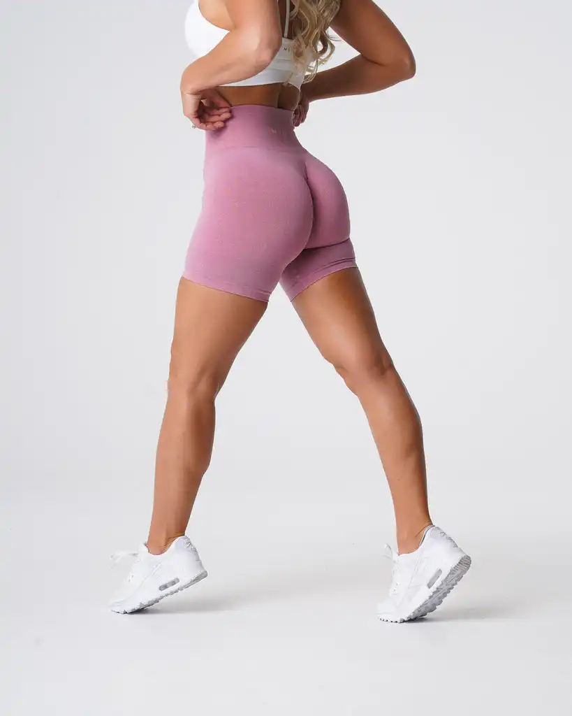 2022 Nahtlose Sport Fitness Hose Schnellt rocknende Pfirsich Hip Yoga Shorts Frauen Pastell rosa Pro Shorts