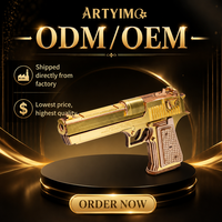 Pistolet jouet en caoutchouc 3D en bois, modèle Desert Eagle, à assembler soi-même, jouet éducatif, cadeau de collection pour enfants, casse-tête