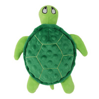 Jouet couineur pour chien tortue 25 cm en peluche, compagnon interactif, fournitures pour animaux de compagnie, résistant aux morsures, nettoyage des dents avec son et papier froissé