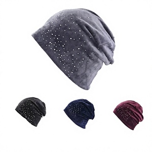 Casquette Vintage Tendance Incrustée de Diamants, Broderie Manuelle Fine Printemps-Automne, 100% Coton - Product Image 4
