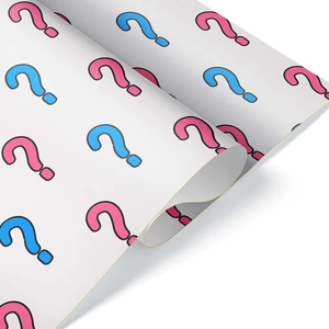 Carta da Regalo Divertente con Punto <span class=keywords><strong>Interrogativo</strong></span>, Carta da Imballaggio Spessa per Festa di Rivelazione del Sesso del Bambino, Decorazione per Baby Shower - Product Image 1
