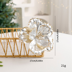S27 lujo clásico Pvc flores decorativas lindas flores de Navidad flores artificiales de Navidad para la decoración del <span class=keywords><strong>hotel</strong></span> del hogar - Product Image 4