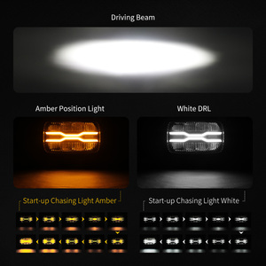 Super lumineux 19800lm 164W Anti-éblouissement Extra Aux Phare dynamique Blanc Ambre DRL 10 pouces Lampe de travail LED 24V <span class=keywords><strong>pour</strong></span> camions semi-remorques Volvo - Product Image 3