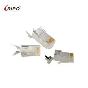 Connecteur RJ45 blindé Cat6/Cat5e 8P8C plaqué or avec insert à rainures pour câble FTP/STP - Product Image 4