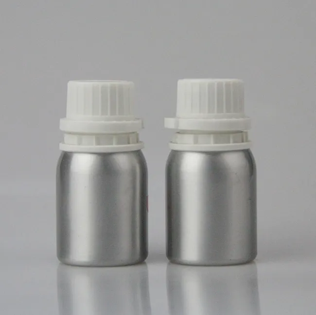 Tapa a prueba de fugas Botella de aluminio de metal 50 100mL 250ml 500ml 1000ml 5l 16oz Botella de aluminio de aceite esencial cosmético líquido químico
