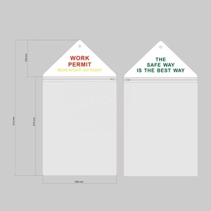Porte-permis de travail imperméable personnalisé avec lettre, pochette transparente pour permis, pochette à documents zippée suspendue - Product Image 4