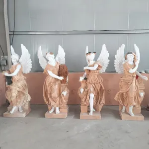 Açık bahçe klasik yunan mermer heykel dört mevsim bayan tanrılar heykel dekor için