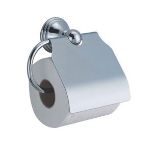 Porte-rouleau de papier toilette moderne, base en alliage de zinc chromé, rouleau en fer, couvercle en acier inoxydable SS304, montage mural - Product Image 5
