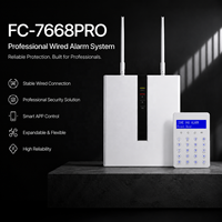 Solution de contrôle d'alarme hybride filaire et sans fil professionnelle FC-7668Pro pour la protection commerciale et industrielle